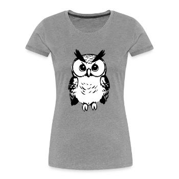 Cute owl - Women's Premium Organic T-Shirt - navy - Front - Mia (176cm)