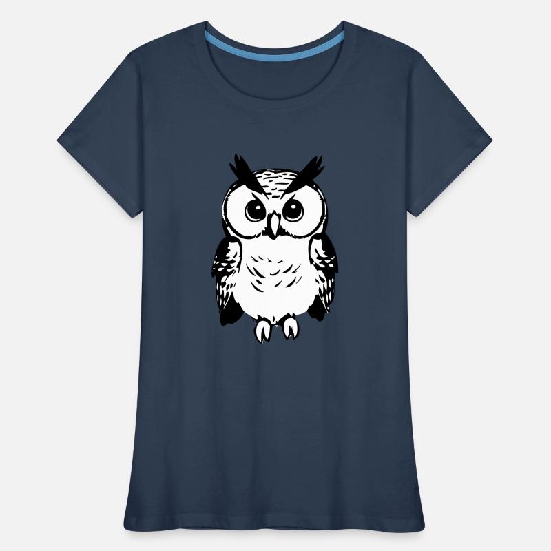 Süße Eule Frauen Premium Bio T-Shirt