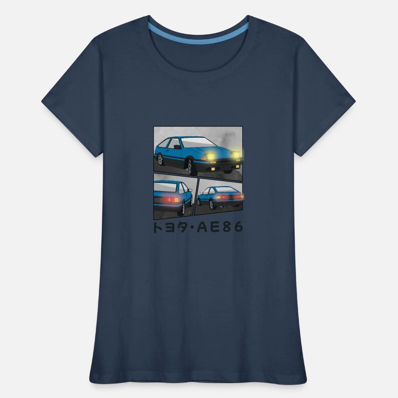 DEEP OCEAN CAR COMIC / POP UP HEADLIGHTS HATCHBACK Frauen Premium Bio T-Shirt