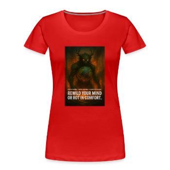 earth wants revenge - Women's Premium Organic T-Shirt - navy - Front - Mia (176cm)