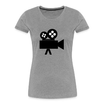 Caméra - T-shirt bio Premium Femme - bleu marine - Devant - Mia (176cm)