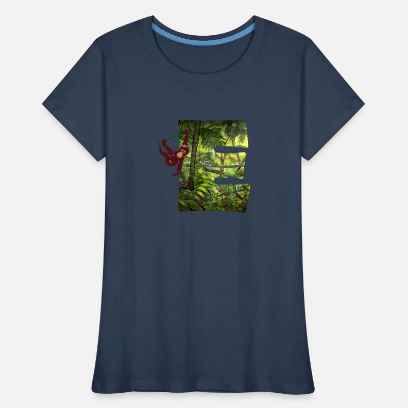 dschungel mit affe e Frauen Premium Bio T-Shirt