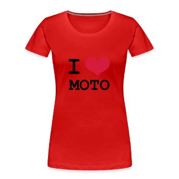 Ich liebe Motorräder! - Frauen Premium Bio T-Shirt - Navy - Vorne - Mia (176cm)