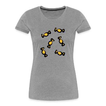 6 Bonbons - V2 - Frauen Premium Bio T-Shirt - Navy - Vorne - Mia (176cm)