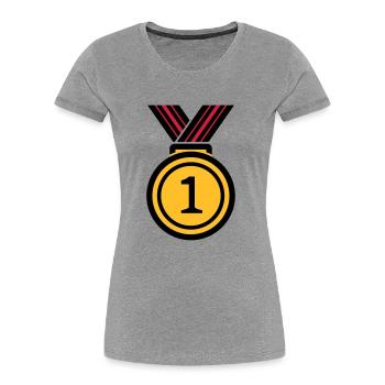 Siegermedallie - Women's Premium Organic T-Shirt - navy - Front - Mia (176cm)