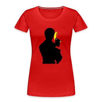Agent BANANA - T-shirt bio Premium Femme - bleu marine - Devant - Mia (176cm)