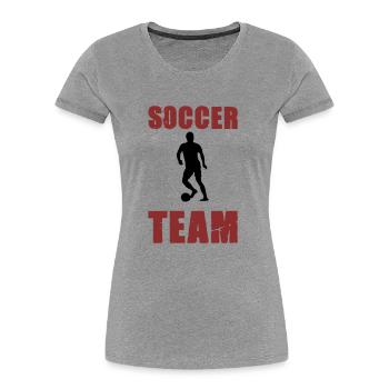 Soccer Player Team - Women's Premium Organic T-Shirt - navy - Front - Mia (176cm)