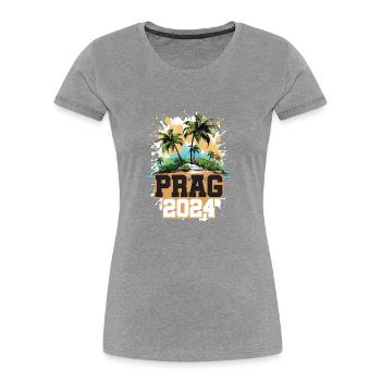 Prag 2024 Reisen Urlaub - Frauen Premium Bio T-Shirt - Navy - Vorne - Mia (176cm)