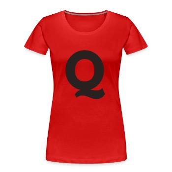 Q - Women's Premium Organic T-Shirt - navy - Front - Mia (176cm)