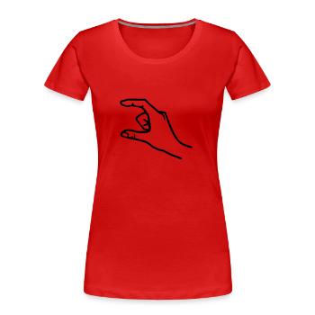 Hand - Women's Premium Organic T-Shirt - navy - Front - Mia (176cm)