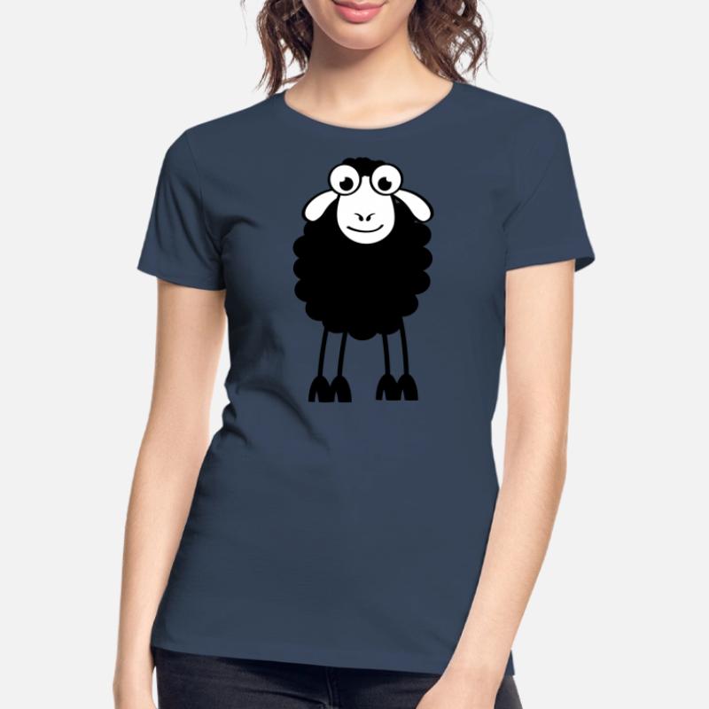 Schafe, weiße oder schwarze Schafe. Träumen oder schlafen Frauen Premium Bio T-Shirt