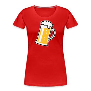XLustig Design for Cheerful Occasions (R/3) - Women's Premium Organic T-Shirt - navy - Front - Mia (176cm)