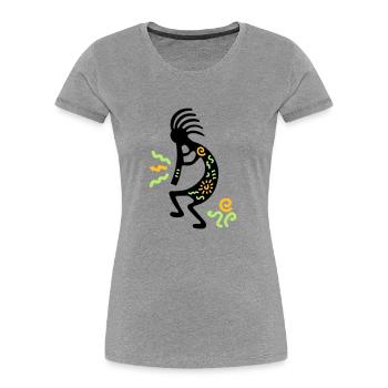 kokopelli carving american - Women's Premium Organic T-Shirt - navy - Front - Mia (176cm)