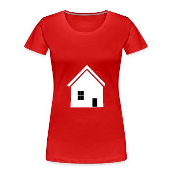 Home Houses Property - Women's Premium Organic T-Shirt - navy - Front - Mia (176cm)