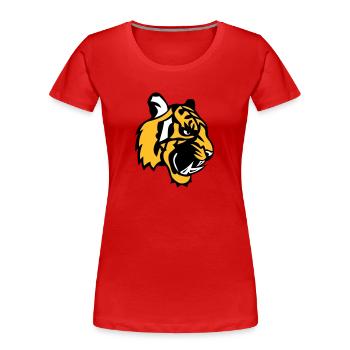 Tigergesicht Cartoon-Maskottchen 28 - Frauen Premium Bio T-Shirt - Navy - Vorne - Mia (176cm)