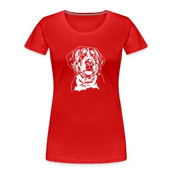 Grosser Schweizer Sennenhund Portrait Wilsigns - Frauen Premium Bio T-Shirt - Navy - Vorne - Mia (176cm)
