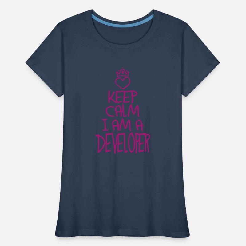 Keep Calm Software Developer Cool Gift Women's Premium Organic T-Shirt