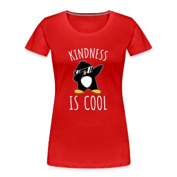 La gentillesse est cool dabbing dab danse geste pingouin - T-shirt bio Premium Femme - bleu marine - Devant - Mia (176cm)