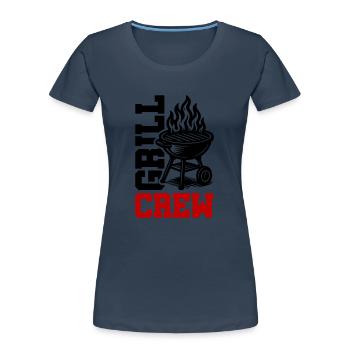Grill Crew - Women's Premium Organic T-Shirt - navy - Front - Mia (176cm)