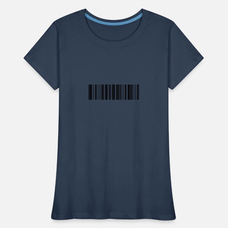 QR-Code Schwarz Frauen Premium Bio T-Shirt