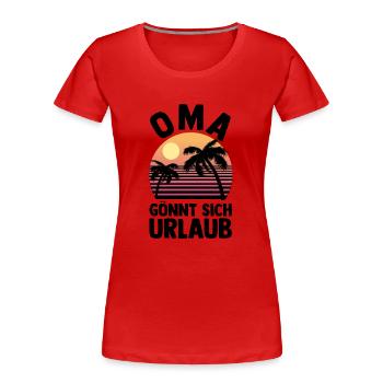 Vacancier Grand-mère Mamie - T-shirt bio Premium Femme -  - Devant - Mia (176cm)