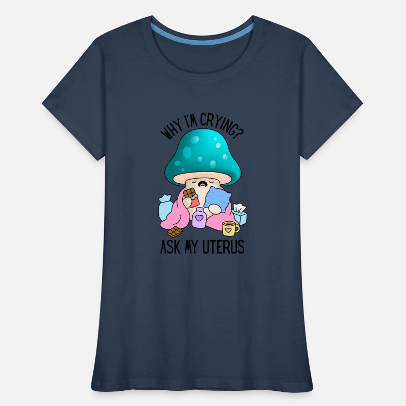 Lustiges Mädchen Problem Periode Kampf Frauen Premium Bio T-Shirt