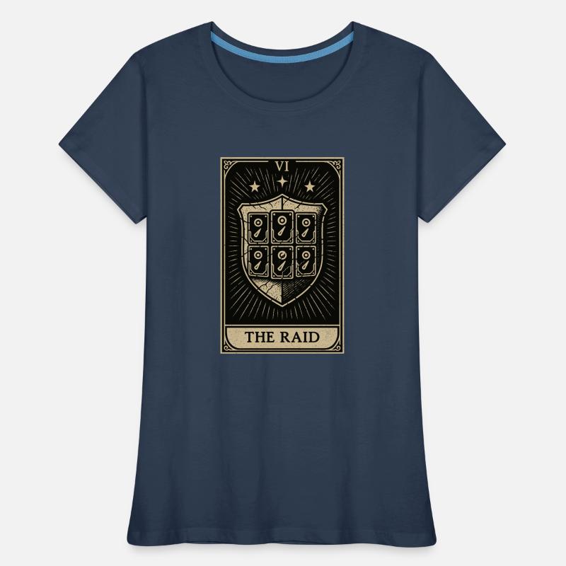 Tarot Datahoarding : Le bouclier RAID T-shirt bio Premium Femme