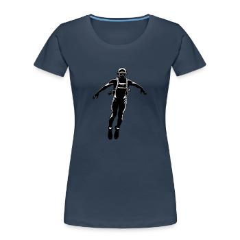 Diver - Hobby / Sport Sticker - Women's Premium Organic T-Shirt - navy - Front - Mia (176cm)