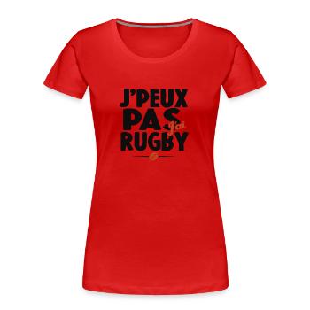 Je Peux Pas J'ai Rugby Cadeau Amoureux De Rugby - T-shirt bio Premium Femme - bleu marine - Devant - Mia (176cm)