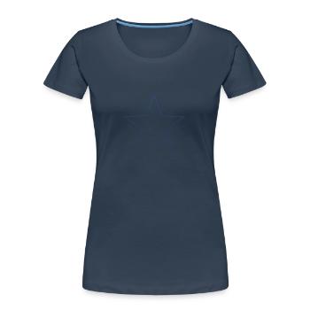 blauer Stern blue star - Frauen Premium Bio T-Shirt - Navy - Vorne - Mia (176cm)