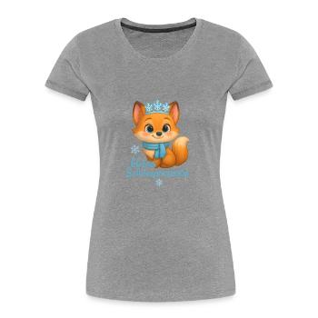 kleine Schneeprinzessin - Frauen Premium Bio T-Shirt - Navy - Vorne - Mia (176cm)