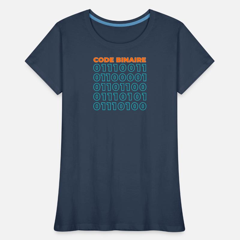Code binaire T-shirt bio Premium Femme