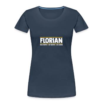 Florian - Women's Premium Organic T-Shirt - navy - Front - Mia (176cm)