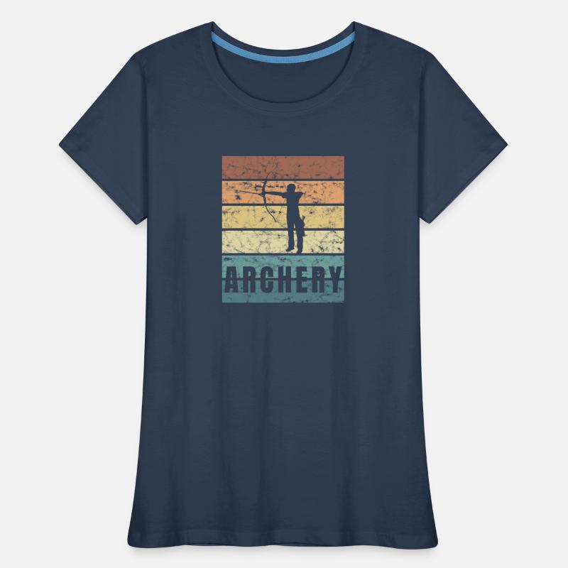 Bogenschiessen Archery Bogen Pfeil Crunge Frauen Premium Bio T-Shirt