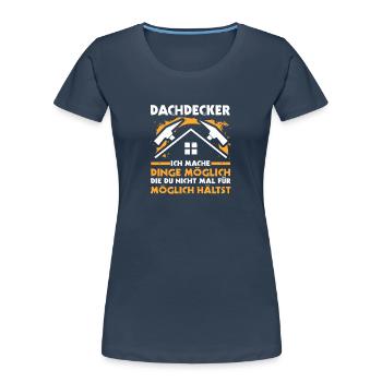 Master Roofer Roofer - Women's Premium Organic T-Shirt - navy - Front - Mia (176cm)