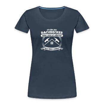 Master Roofer Roofer - Women's Premium Organic T-Shirt - navy - Front - Mia (176cm)