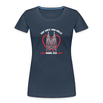 Kölle Alaaf Jecken Carnival Cologne Carnival - Women's Premium Organic T-Shirt - navy - Front - Mia (176cm)