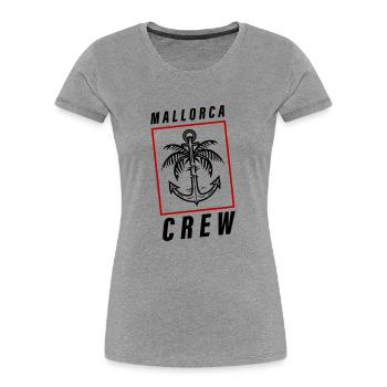 Mallorca Crew Palm Tree Anchor Holidays - T-shirt bio Premium Femme - bleu marine - Devant - Mia (176cm)