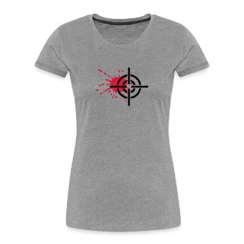 Fadenkreuz - Frauen Premium Bio T-Shirt - Navy - Vorne - Mia (176cm)