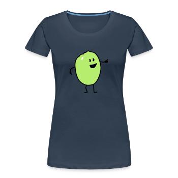 quince - Frauen Premium Bio T-Shirt - Navy - Vorne - Mia (176cm)