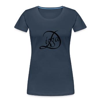 Digga - Frauen Premium Bio T-Shirt - Navy - Vorne - Mia (176cm)