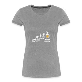 Gepflegt Einen Hinter Die Kante Kippen - Frauen Premium Bio T-Shirt - Navy - Vorne - Mia (176cm)