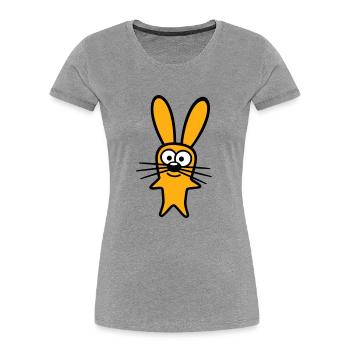 Hase Kaninchen Häschen Cartoon Kleintier niedlich - Frauen Premium Bio T-Shirt - Navy - Vorne - Mia (176cm)