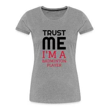 Badminton / Badminton Player / Birdie / Sport - Women's Premium Organic T-Shirt - navy - Front - Mia (176cm)