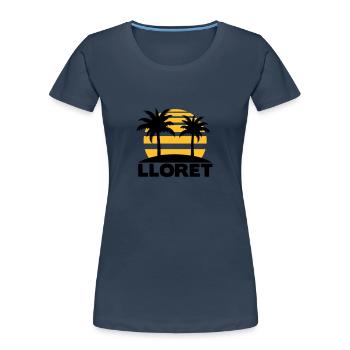 Lloret de mar - Frauen Premium Bio T-Shirt - Navy - Vorne - Mia (176cm)