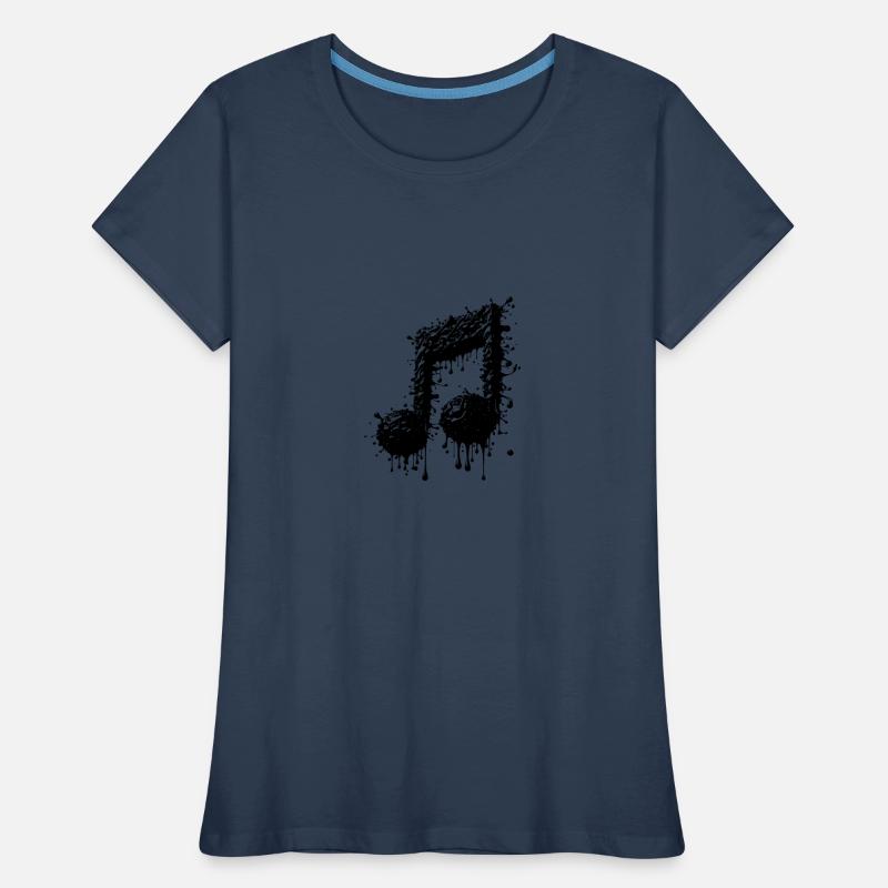 Liquid Music Eighth Notes Scale Women's Premium Organic T-Shirt