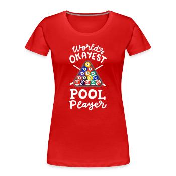 Billardspieler Billard - Frauen Premium Bio T-Shirt -  - Vorne - Mia (176cm)