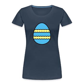 Osterei farbenfroh - Frauen Premium Bio T-Shirt - Navy - Vorne - Mia (176cm)