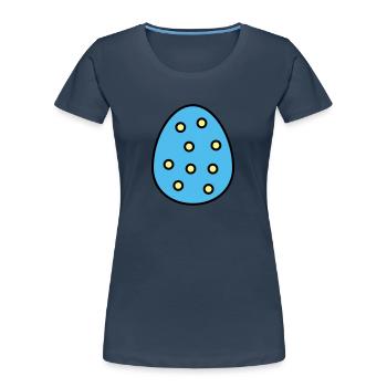 Easter egg scored - Women's Premium Organic T-Shirt - navy - Front - Mia (176cm)