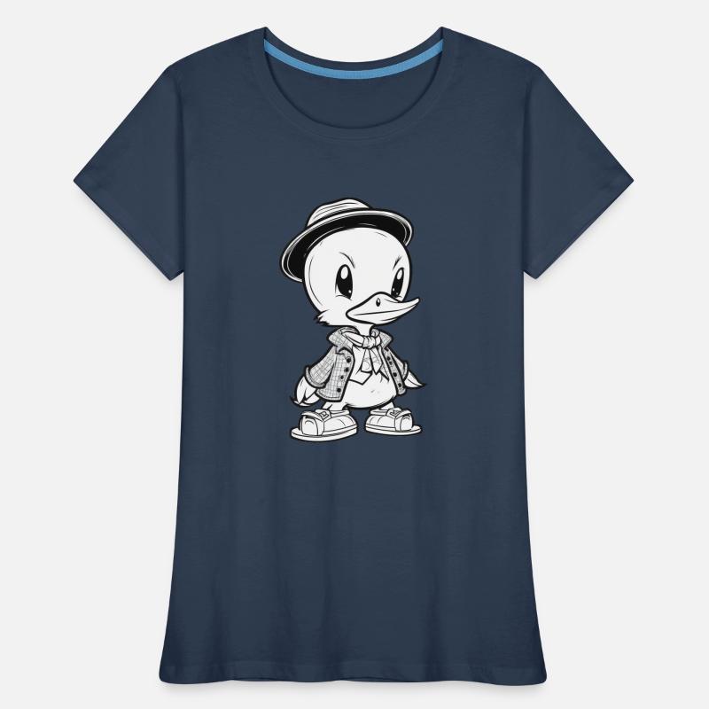 Dapper Duck - Élégant et élégant T-shirt bio Premium Femme